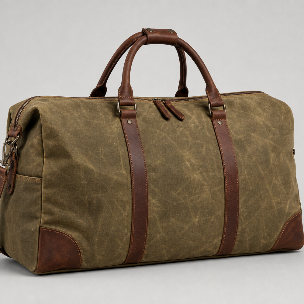 Canvas Weekendtas Khaki